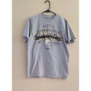 Pittsburgh Steelers 2010 Conference Champions Reebok T-shirt Size Med